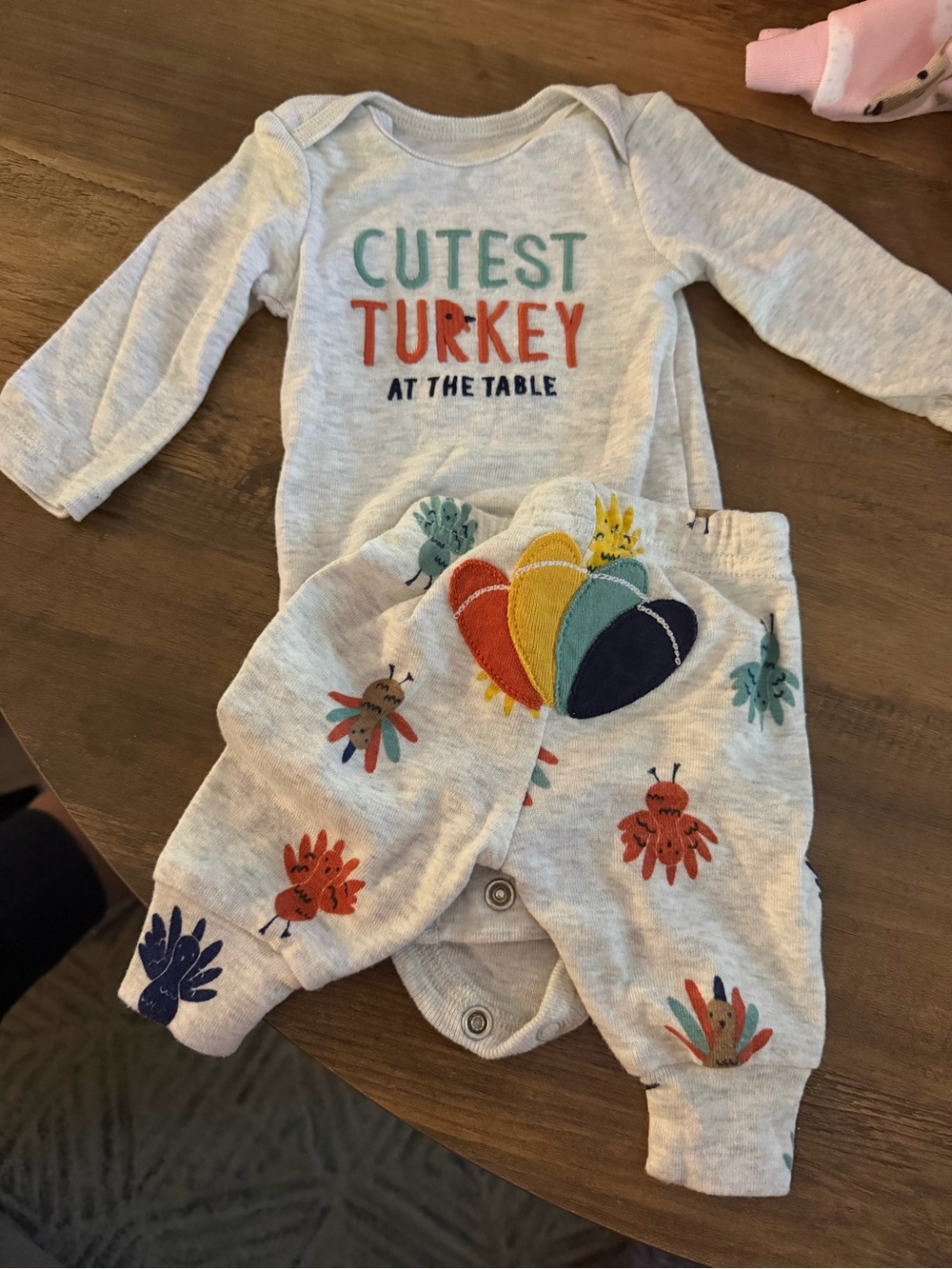 Thanksgiving Cutest Turkey Newborn Onesie Outfit